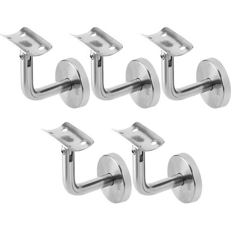 Staffe per corrimano in acciaio inox 304 per scale all'aperto e per interni, staffe per corrimano a parete per scale 5 pezzi (1/5)