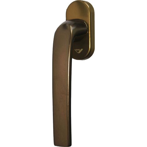 Roto Maniglia standard Samba per microventilazione con logo, bronzo medio, lunghezza perno 43 mm (1/4)