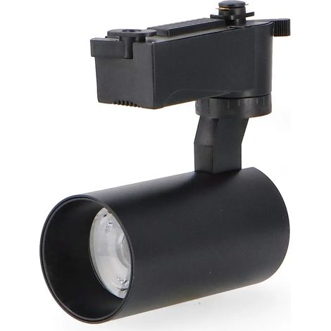IluminaShop - Foco LED para Carril 12W Negro Tiny Monofasico  Blanco Neutro 4500K (1/2)