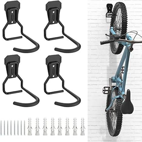Set di 4 ganci per bicicletta, appendiabiti in ferro per biciclette (1/5)