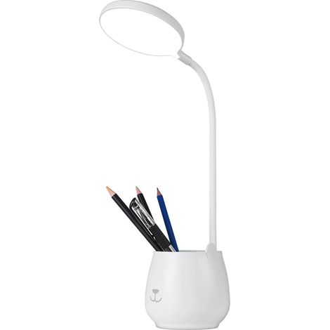 Lampe de Bureau de Porte-stylo, Tactile Lampe de Bureau à LED Dimmable avec 3 Modes D'éclairage & 24 LED, Protection des Yeux Lampe de Chevet Enfant Sans Fil USB Recharge pour Apprendre & Lire (1/5)
