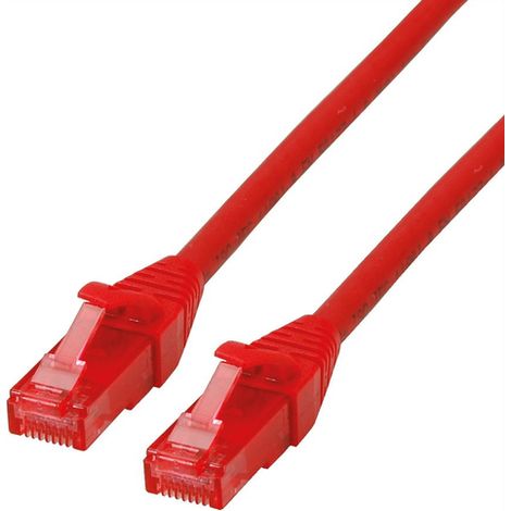 Rotronic ROLINE Patchcord Cat.6 UTP, Nivel de componentes, LSOH, Rojo, 3 m