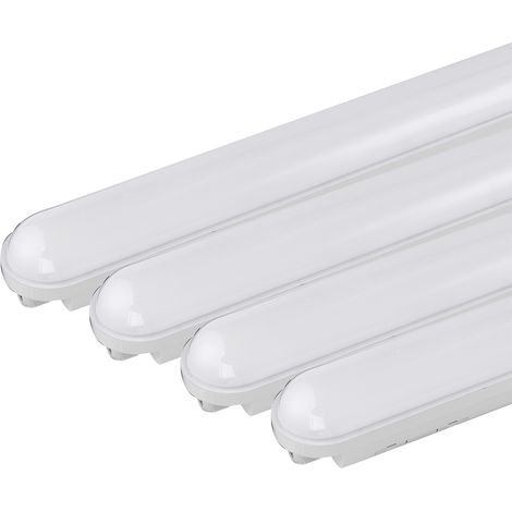 Lot de 4 Réglettes LED étanches 120cm 36W IP65 Interconnectable - Blanc froid 6000K (1/5)