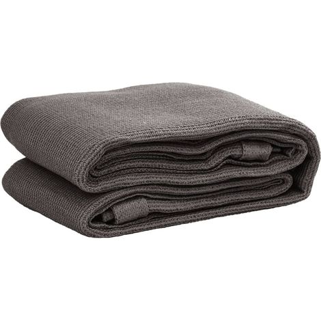 Tapis extérieur Tapis de tente Tapis de Camping 250x250 cm Anthracite PEHD 92211 (1/4)