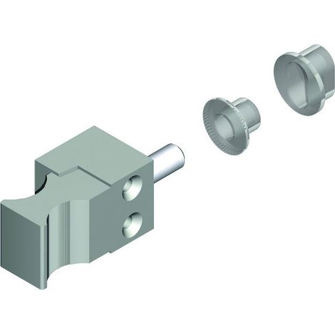 La Croisee Ds – Verrou à deux entrées 6218 – Fixation latérale pour petit coulissant et châssis de doublage – Livré avec bouchon rond et ovale – Dimension HP 9.5 mm
