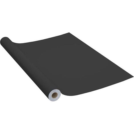 Film adhésif pour meubles, noir, 500 x 90 cm, en PVC (1/5)