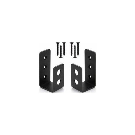 Lot de 2 Supports de Porte Robustes en Acier pour Portes de 2 x 4 - Barre de Sécurité en Forme de U Accessoire pour porte de garage, avec caractéristiques : Accessoire, Acier, Porte