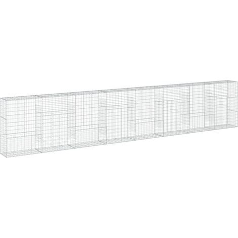 Panier gabion avec couvercle 800x50x150 cm fer galvanisé