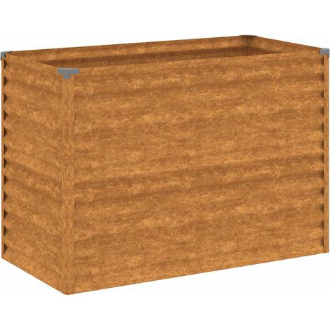 Maison Exclusive - Letto rialzato da giardino 100x50x69 cm in acciaio Corten (1/5)