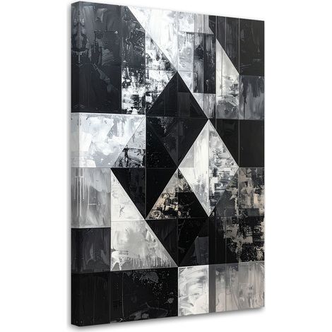 Quadro su tela Astrazione geometrica nera 20x30 (1/5)