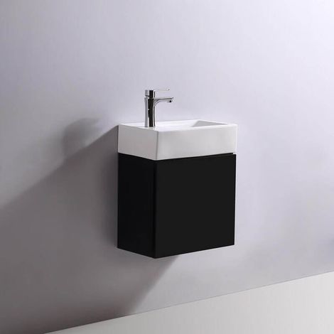 Meuble Lave main - Noir - Dark - 45x24 cm - Studio (1/5)