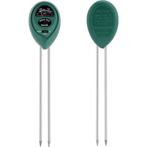 Testeur 3 en 1 Sol Humidité pH Luminosité pour Plantes Jardin Intérieur Extérieur (1/5)