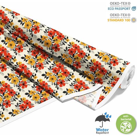 Dekorativer Outdoor-Stoff Oxford - Motiv Blumen I DX5525 (1/5)