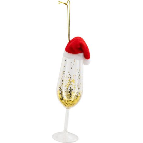 Soggetto champagne flute in vetro rosso bonnet h.16cm - Feeric lights & christmas (1/2)