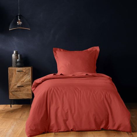 Housse de Couette "Lina" 140x200cm Terracotta