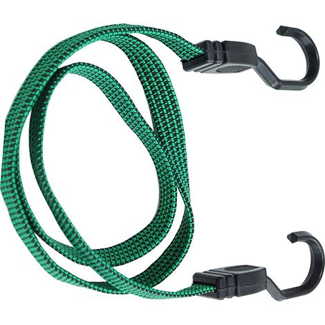 Cavo elastico piatto Diam. 20 x 700 mm. con ganci in plastifica 2 pz. (1/2)