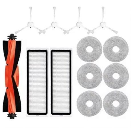 Pièces et accessoires pour aspirateur robot Xiaomi S10 Plus / S10+ / B105 : brosse latérale principale, filtre HEPA, serpillère. (1/5)