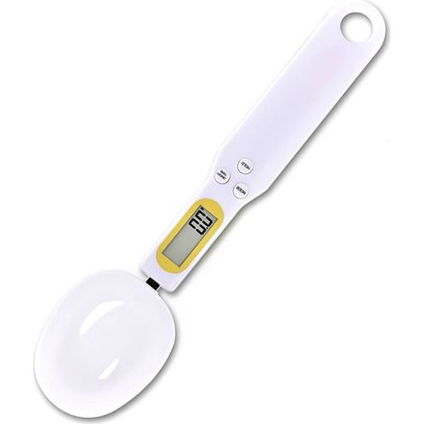 AMXCNOY Messlöffel mit Skala von 0,1 g bis 500 g, Messlöffel mit LCD-Display, multifunktionale Küchenwaage für Gewürze, Kräuter, Proteine und Milchpulver (1/4)
