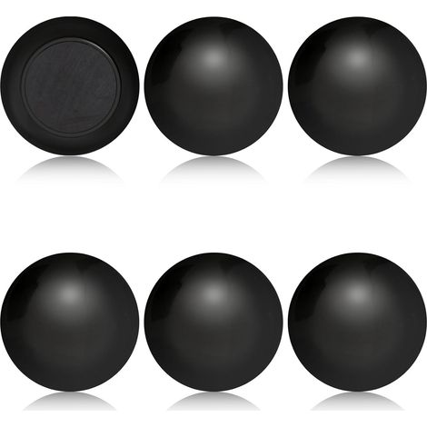 6 Pièces Magnétiques Poids Rideau Douche, 4 cm de Rond Aimant Puissant Poids Rideau Douche, ésistants à la Rouille Imperméables Boutons MagnéTiques Robustes Durables (Noir) (1/5)
