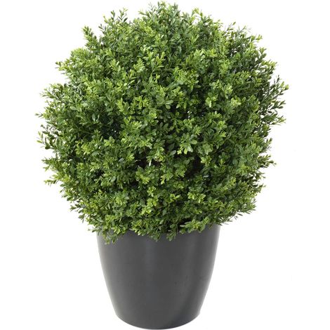 Plante artificielle haute gamme Spécial extérieur / Buis boule UV artificiel, coloris vert - Dim : H.65 x D.50 cm (1/3)