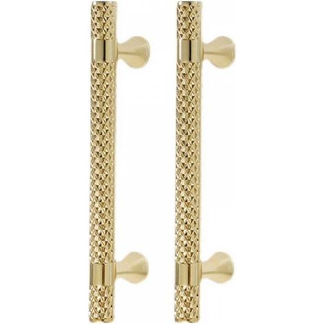 Poignée de meuble dorée, espacement des trous de 192 mm, poignée de cuisine en alliage de zinc, poignée d'armoire de chambre à coucher, 2 pièces (1/5)