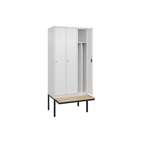 C+P  Armadietto sporco/pulito Classic PLUS con panca  stretto  (1/4)