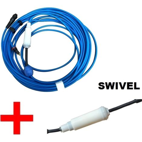Cavo Galleggiante 18 Mt a 3 Pin Dotato di Swivel con Connettori per Robot Piscina Maytronics Dolphin (1/3)
