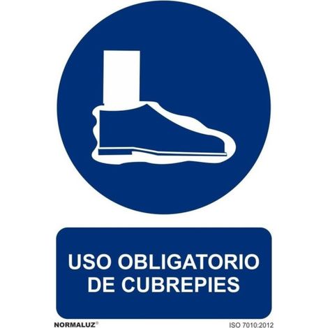 normaluz señal 29,5x20 obligatorio uso de cubrepies rd20641