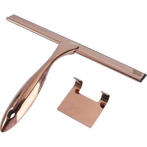 Shower Squeegee Stainless Steel Window Squeegee Pink Gold (1/5)