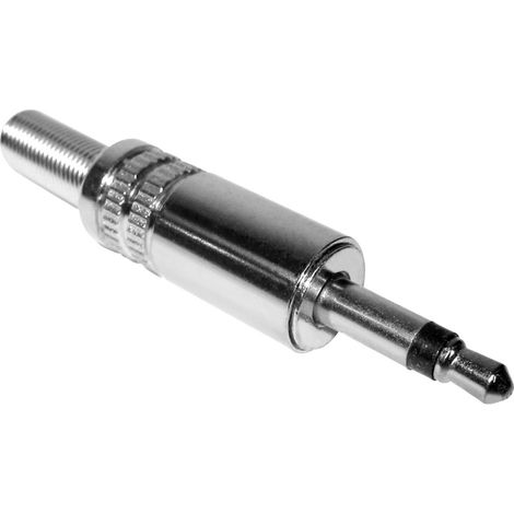 TRU COMPONENTS 1578910 Klinken-Steckverbinder 3.5 mm Stecker, gerade Polzahl: 2 Mono Silber 1 St.