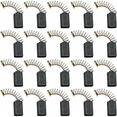 20 Pièces Balais Charbon,Balais de Charbon en Graphite,Charbon Moteur Electrique,Moteur Brosses à Charbon,pour Le Marteau éLectrique,Meuleuse D'Angle (1/5)
