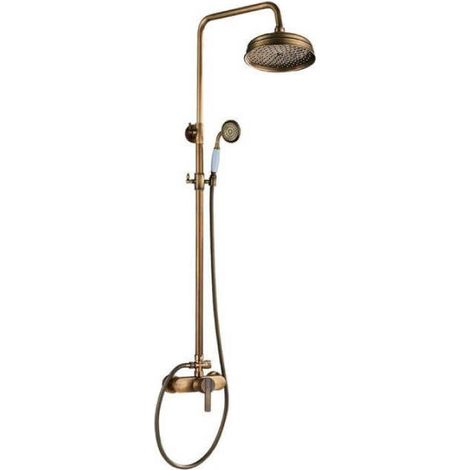Columna de ducha monomando retro TURSI dorado envejecido (1/3)