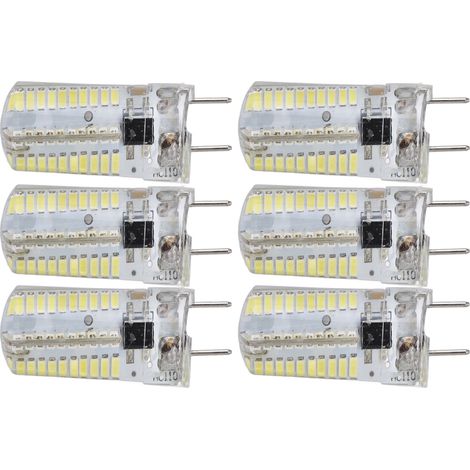 6 Ampoules G8 5W 80 LED pour Plafonnier, Applique Murale et Lampe de Table, Lumière Blanche 110V