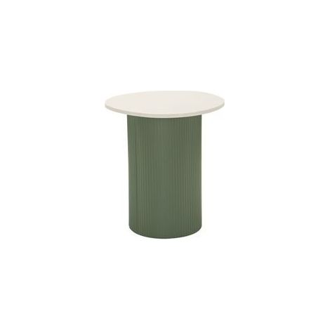 Table d’appoint Frankfurt effet marbre design rainuré moderne (1/5)