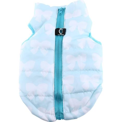 Veste pour chien manteau chaud hiver coton papillon veste Chat Chien manteau vêtements (bleu XS) (1/5)
