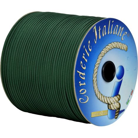 Paracord 550 Type III Basic, verde scuro 4 mm - 10 mt, anima 7 fili, 100% Made in Italy 006079118 Corderie Italiane (1/5)