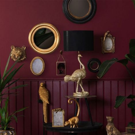 Miroir rond or bois 34x34x4cm (1/3)