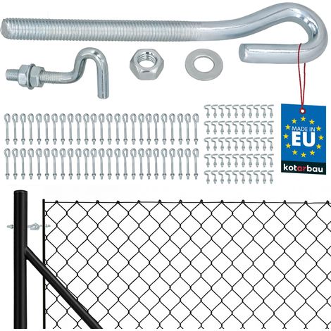 KOTARBAU® Lot de 50 Tendeurs Grillage M10, Tendeur Cable, Acier Galvanisé, Tendeur Fil de Fer Cloture, Tendeur de Fil Fermé avec Vis de Fixation Ouverte (1/5)