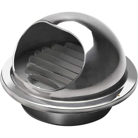Aérateur rond avec grille en acier inoxydable (200mm) (1/5)