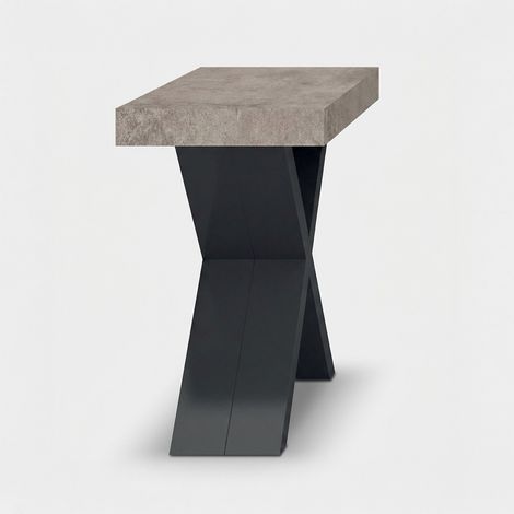 Consolle allungabile salvaspazio in melaminico Paris - Grigio chiaro