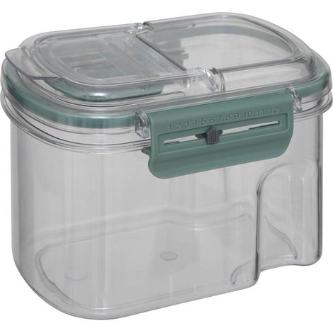 CAJA HERMÉTICA Neo verde recta 0,6L INDICADOR DE FECHA (1/5)