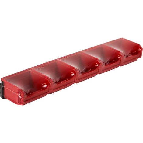 Lot de 5 Bacs European 0,3L Rouge avec Barre - 5012055