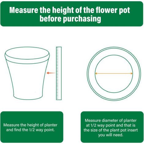 Insert Pour Pot De Fleurs - Rond Avec Trous De Drainage - Pour Améliorer Le Drainage Et Économiser La Terre - 20 Cm - 2 Pièces (1/5)