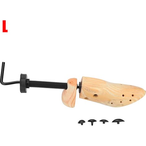 Support en bois de pin pour chaussures, outil ajustable d'expansion et d'élargissement, taille L (4246) (1/5)
