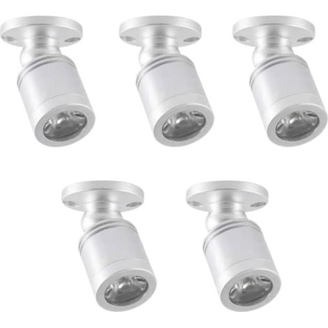 Mini spot de plafond Spot encastré à LED 110 V-220 V 1W avec câble USB Convient pour l'éclairage intérieur, les vitrines de bijoux, les couloirs (noir, blanc chaud)