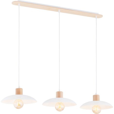 Lampada a sospensione Kobe legno chiaro 3xE27 Emibig (1/5)