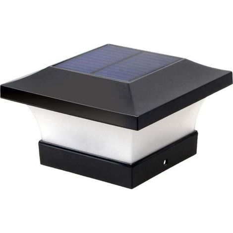 LED Lampadaire Solaire Exterieur, Villa Mur Paysage Lampe De Jardin, Accueil Lampe Murale Lumière, Piliers Super Lumineux, Pour Allée Du Jardin Patio Yard Pelouse Allée Chemins - Blanc (1/4)