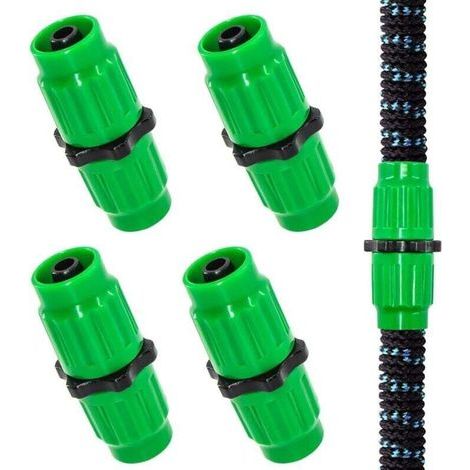 Ausziehbares Gartenschlauch-Reparaturset, 4 Sets, Zweikanal-Stecker und -Buchsen, kompatibel mit Taschenschläuchen (1/5)