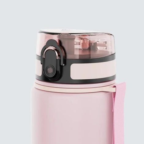 Bouteille d'eau de sport - 500ml - Rose - Vert - Plastique (1/4)
