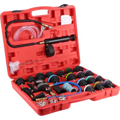Testeur universel de fuite de réservoir d'eau de voiture, Kit d'outils de détection de système de refroidissement, 28 pièces (1/5)